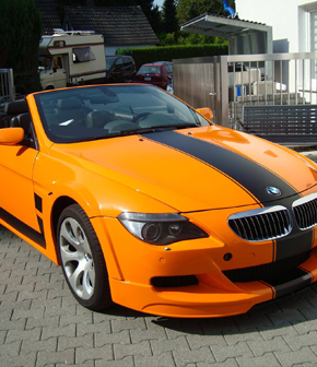 Orange BMW Cabrio Folierung Hannover 